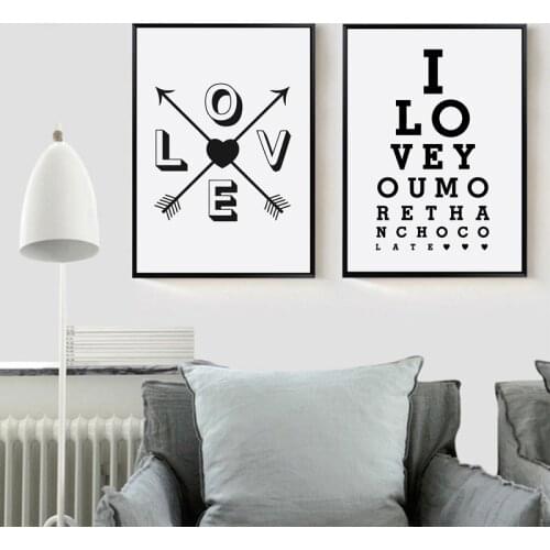 Love Quote Canvas Prints Art Painting Love Poster Home Decor For Living Room Decor