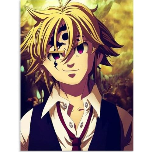 HD Printed The Seven Deadly Sins Canvas Painting Home Decor Bedroom Background Wall Art Anime Pictures Modular Meliodas Poster