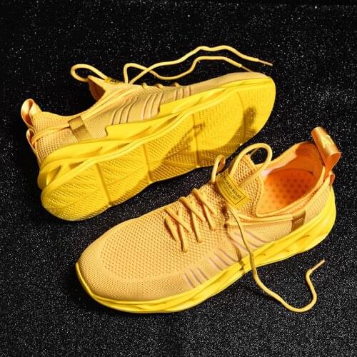 Hemmyi Couple Sneakers Hot New Fashion Yellow Sneakers Comfortable Outdoor Mens Shoes Women Shoes Size 11 Support Dropshipping