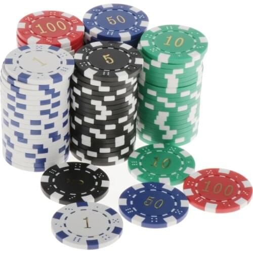 Lots 100 Chips Texas Hold'Em Poker Chip 11.5g Casino Board Game Token 4cm