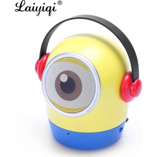 Laiyiqi 2021 hot cute Mini bluetooth speaker portable belt holder Handsfree call cartoon kid gift christmas caixa de som bocina