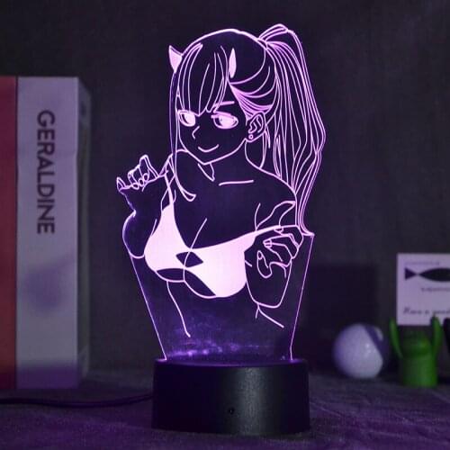 3D Anime Night Light LED Backlight Bedroom Table Lamp Color Changing Atmosphere Home Decor Smart Phone Control Kids Friends Gift