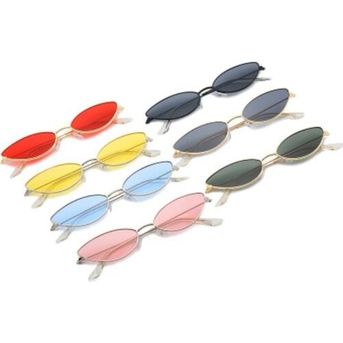 Small Frame Black Shades Round Sunglasses Women Oval Brand Designer Vintage Fashion Pink Sun Glasses Female Oculos De Sol