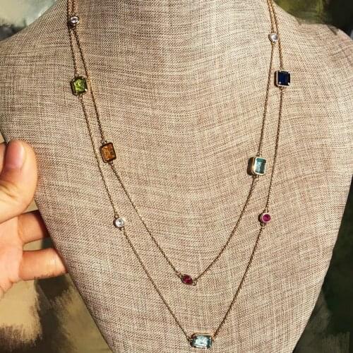 SINZRY Luxury 104cm Long crystal sweater necklaces geometry shinning crystal dress costume jewelry accessory