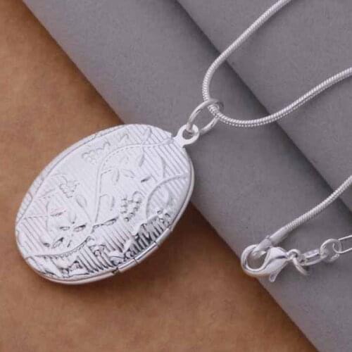 AN742 Hot sterling Necklace fashion jewelry pendant oval\ellipse /hegapvna bisajzza silver color