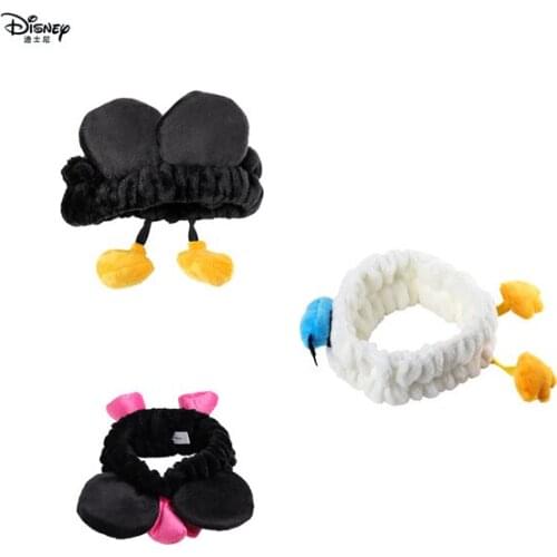 Disney Minnie Donald Duck Adult Headbands Soft Tiara Girls Plush Headband Head Accessories Women Teen Fashion Hair Accessories
