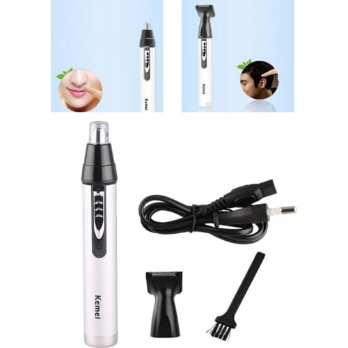 Ear and Nose Hair Trimmer Clipper Painless Eyebrow and Facial Hair Trimmer for Men and Women Dual Edge Blades