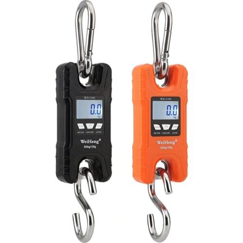 WeiHeng Crane Scale 150KG 500KG Digital Stainless Steel Hook Hanging Scales 200kg 300kg LCD Loop Fish Heavy Duty Weight Balance