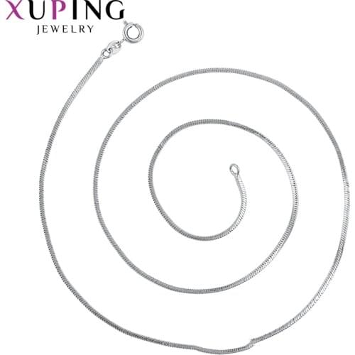 Xuping for Women Elegant Jewelry Fashion Rhodium Gold-color Plated Necklace Beautiful New Years Gifts 45254