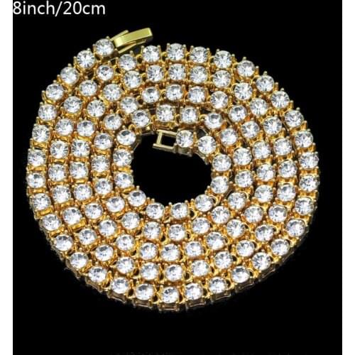 Iced Tennis Chain Men Chunky Necklace Cubic Zircon Miami Cuban Link ChainJewelry AXYD