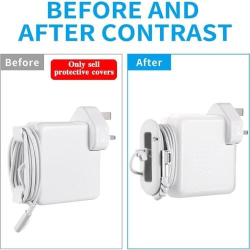 For Apple MacBook Air/Pro Adapter Charger Protective Sleeve Notebook Case Cable Winder Anti-fall Travel Cable Storage Box