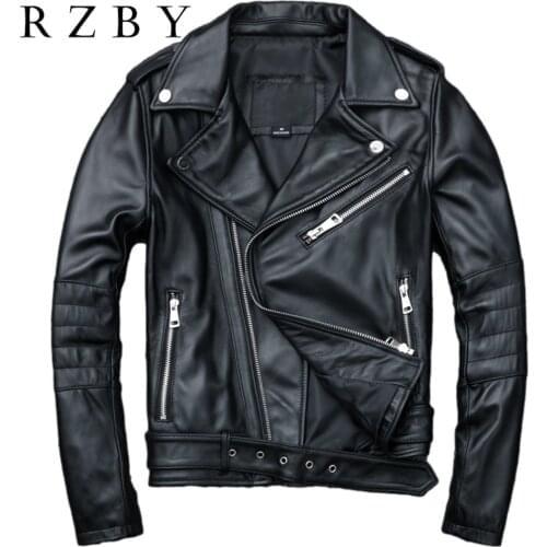 Leather Genuine Women jacket for women Real sheep leather jacket Motorcycle jackets Biker jackets xs-3xl RZBY162