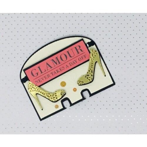 Girl Shoes Banner Pattern Metal Cutting Dies Stencil Scrapbooking Embossing For Paper Card DIY Crafts Supplies