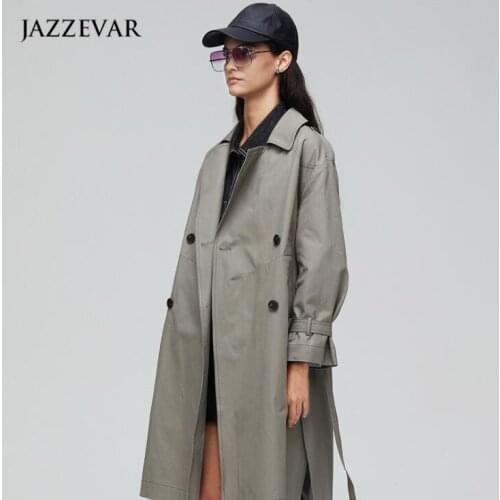 Windbreaker women trench coats верхняя одежда женская 2021 new spring autumn american hit line casual British waist mid-length