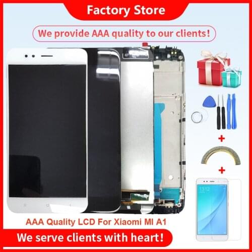 AAA Quality LCD With Frame For Xiaomi MI A1 LCD Display Screen For Xiaomi A1 LCD Screen Display 10-Touch