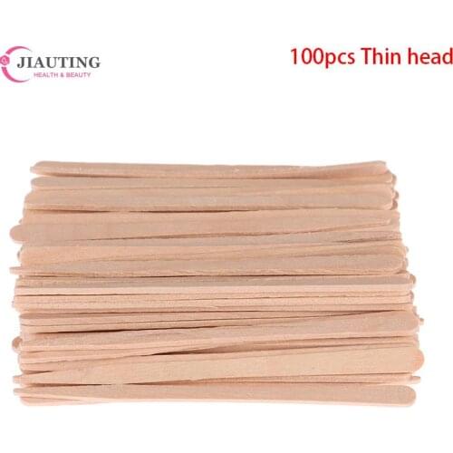 100Pcs/lot Waxing Wax Wooden Disposable Bamboo Sticks Spatula Tongue Depressor Kit Beauty Tool Hair Removal Cream Depilatory