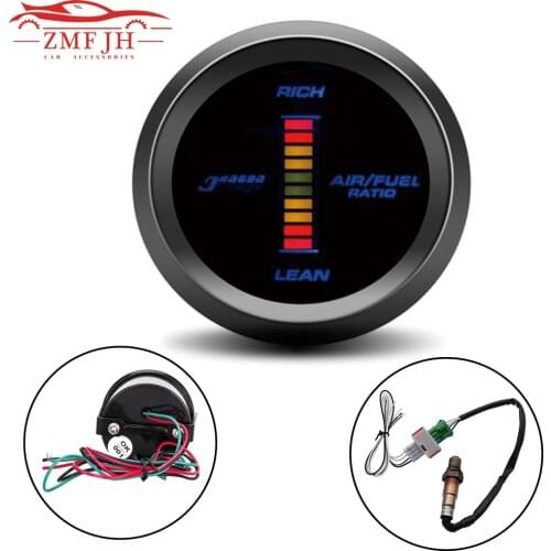 2'' 52mm Digital Air Fuel Ratio Gauge with Narrowband O2 Oxygen Sensor High-end LED Display Auto Car Gauge OE:0258006028