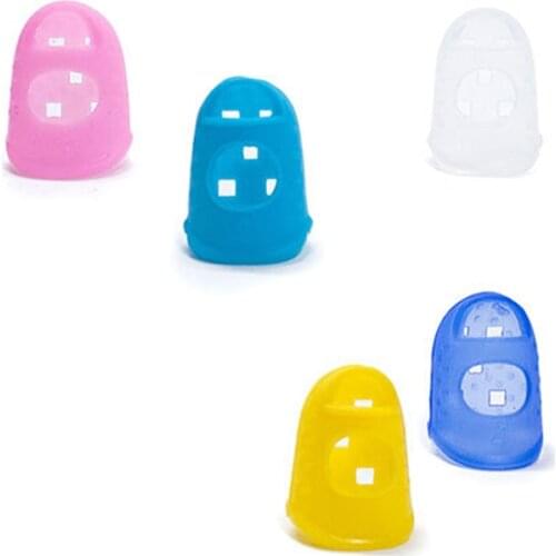 5pcs/Lot Finger Thimbles Multifunctional Silicone Hollowed Out Breathable Protective Finger Sleeve DIY Crafts Sewing Accessories