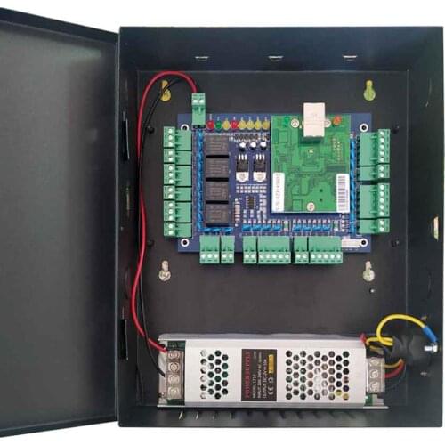 TCP/IP four Door access Control kit 10A big power access board for access system / time attendance support RFID QR reader sn:L04