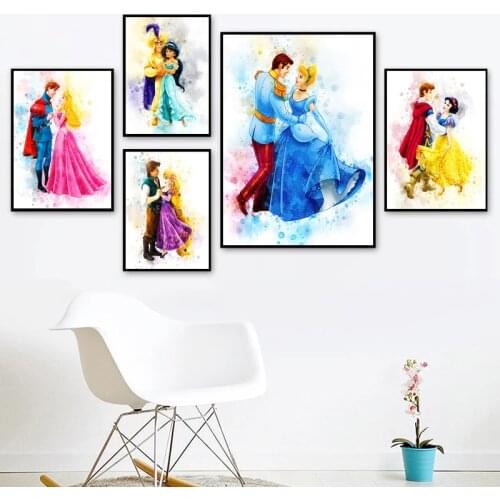 Disney Art Snow White Beauty and The Beast Canvas Painting Prints and Posters Wall Art Pictures for Living Room Decor Cuadros