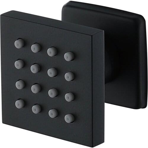 Shower Spa Brass Square Massage Body Jets Spray Body Shower Head, Brushed Nickel Matte Black