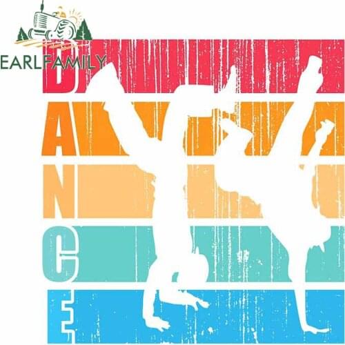 EARLFAMILY 13cm x 12.7cm for Dancing Break Dance Practicing Vinyl Car Stickers Creative Suitcase Decoration Window Vinyl Decal