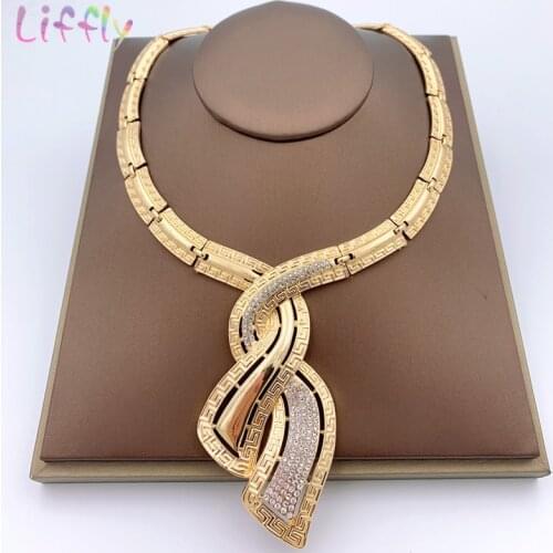 Indian Jewelry Set Banquet Necklace Bracelet Earrings Ring Crystal Jewelry Wedding Bridal Jewelry Sets Cheap Fashion Jewelry