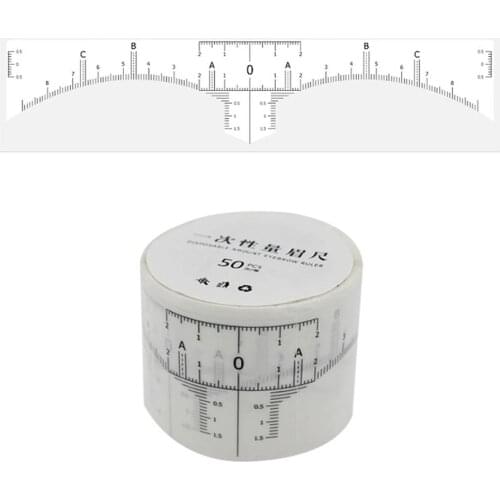 New Disposable 50pcs/lot Eyebrow Ruler Sticker Adhesive Eyebrow Microblading Ruler Guide Permanent Makeup Tool