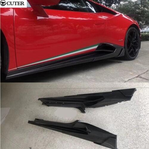 LP610 LP580 Carbon fiber FRP M style side skirts For Huracan LP610 LP580 car body kit 2015