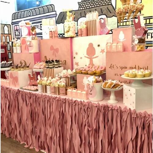 Ballerina Ballet Dancer Party Decoration Baby Shower Girls Birthday Party Disposable Tableware Set Dancing Princess Favors