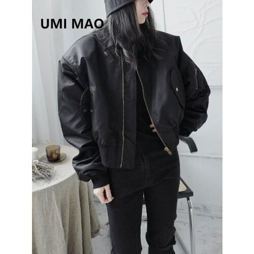 UMI MAO 2021 Spring Wears New Ladies Niche High Street Design Sense Jacket Coat Loose Deconstructed Top Korean Version Ins Trend
