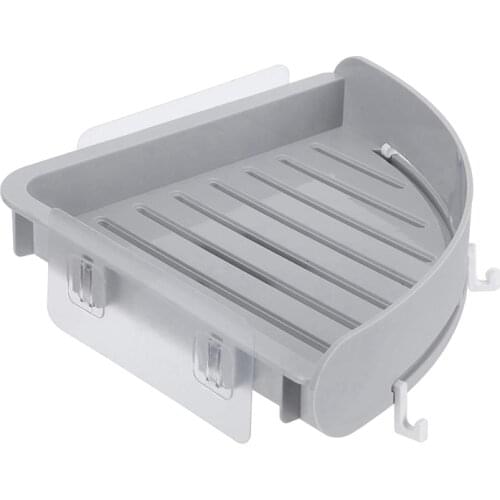 Bathroom Shelf Organizer Corner Shelf Storage Holder Plastic Bathroom Rack Suction Cup Shower Wall Holder