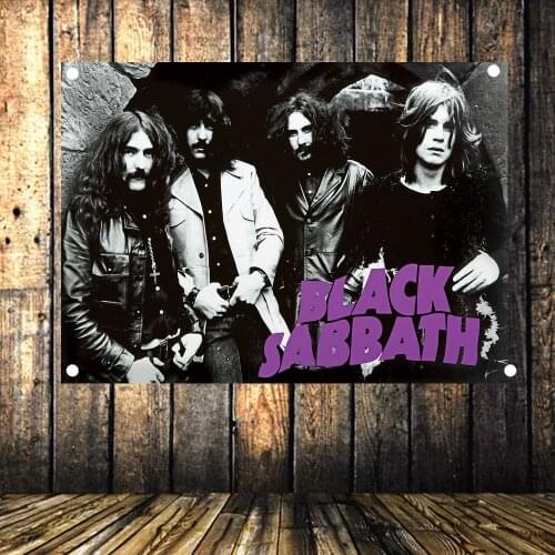 Rock Band Singer Retro Poster Canvas Painting Banner & Flag Wall Art Home Decoration Heavy Metal Music Wall Chart Tapestry b4