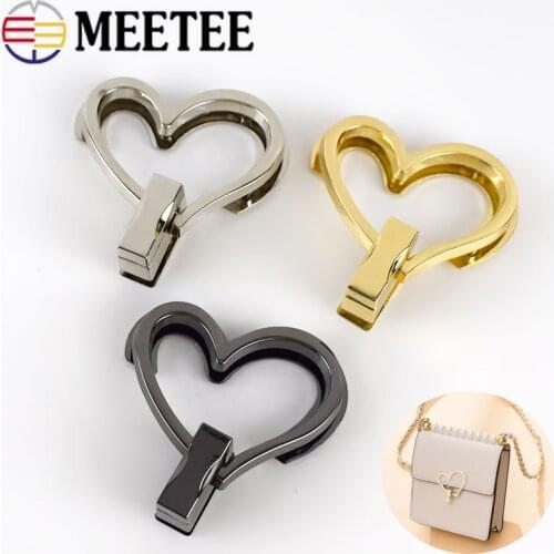 Meetee Metal Bag Lock Clasp Swivel Twist Turn Locks Buckles DIY Handbag Purse Hardware Clasps Closure Bags Replace Accessories