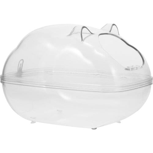 Transparent Pet Hamster Bathroom Sauna Room Pet Rabbit Chinchilla Rat Toilet