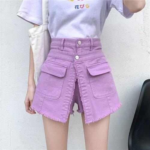 Plus Size 5XL Shorts Skirts Womens A line Denim Sun School High Waist Harajuku Skirt Female Korean Elegant Skirt Faldas Mujer