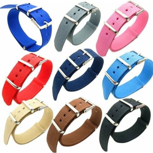 Wholesale Woven Fabric Nato Watch Strap 18mm 20mm Nylon Watch Band Waterproof Strap for Amazfit Huami 007 Army Watchband DW Belt