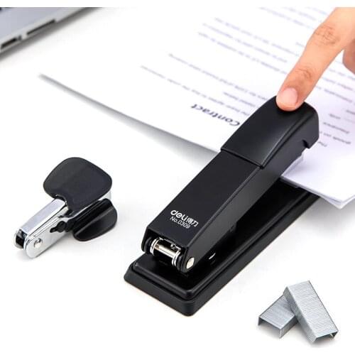 School Steel Durable Office Stapler Set (stapler+staples+staple Remover) Suitable for 12# 24/6 26/6 Office Supplies Black 0359