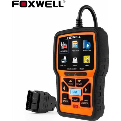 Foxwell NT301 Scanner Automotive Auto Diagnostic Car Stools Code Reader ESP EPC System Engine Analyzer OBDII EOBD Free Update