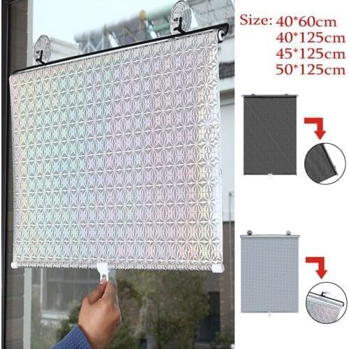 Free-Perforated Suction Cup Sunshade Window Screen Cover Portable Mesh Dot Window Curtain For Bedroom Office Car Windshield