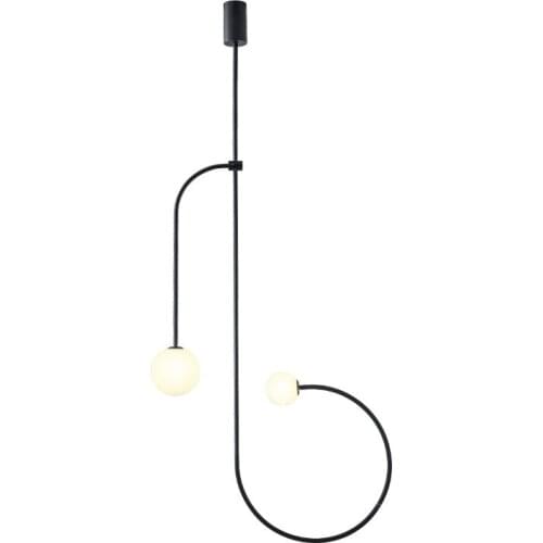 Modern Bedroom lamp living room chandelier creative decorative ceiling lamp Glass lampshade LED G9*2 AC85-265V Golden