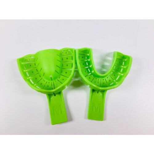 Dental Impression Implant Trays Middle Window Green Hollow out Teeth Surpports Hole 135