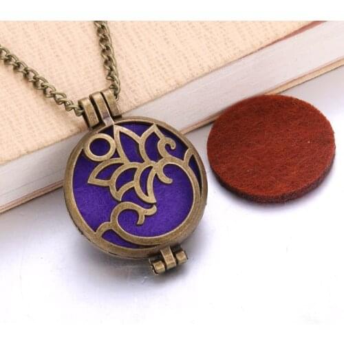 Vintage pot shape Aroma Diffuser Necklace Perfume Essential Oil Diffuser Aromatherapy Locket Pendant Necklace fashion jewelry