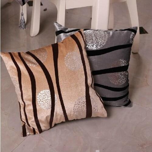 High grade Chinese satin cushion covers smooth Irregular grain modern silk chair pillowcase decorate