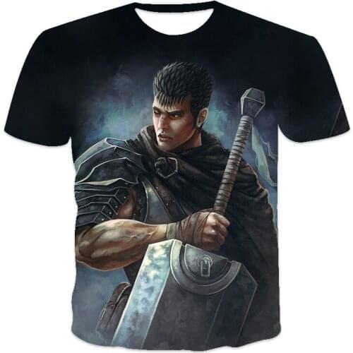 Berserk Guts Funny Cartoon 3d T Shirt Xxs-6xl Men Manga Swordsman Gatsu Sacrifice Zodd Anime T-shirt Unisex Tshirt Top Tee Male