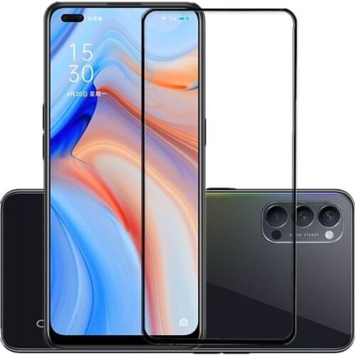 1000pcs Tempered Glass Screen Protector For OPPO A54 A55 A74 A94 A95 F19 Pro Plus Realme Narzo 30 30A Full Coverage Curved Film