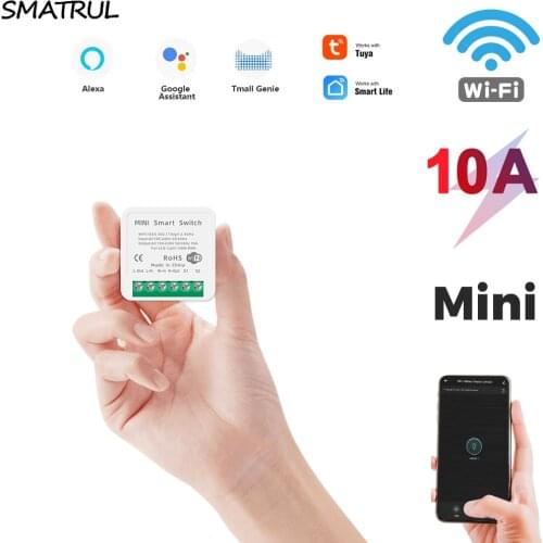10A 16A WiFi Smart Switch Led Light Smart Life Push Module Supports 2 Way APP Voice Relay Timer Google Home