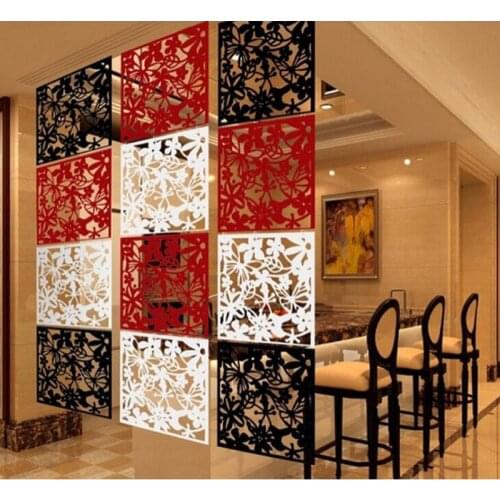 12Pcs 3-colored Flower Wall Sticker Hanging Screen Room Divider Home Decor