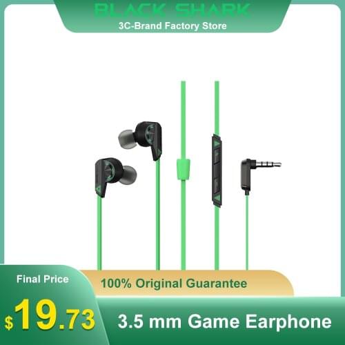 2021 New Original Black Shark Earphone 3.5 mm For Black Shark 4 In-ear Wired Headphone Gaming Headset With Mic For iPhone 7 6