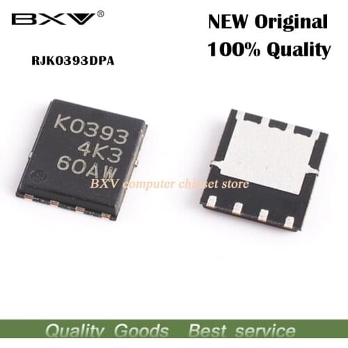 Free shipping 5pcs RJK0393DPA RJK0393 K0393 MOSFET QFN-8 new original